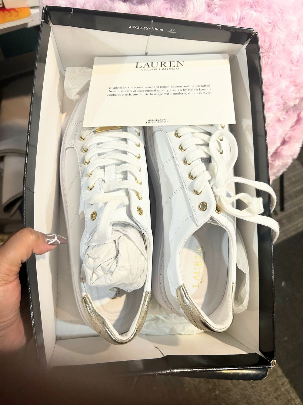 POLO RALPH LAUREN Sz 10 Angeline SK-ATH Lace-Up Sneakers 100% Leather